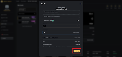 Top Up button
